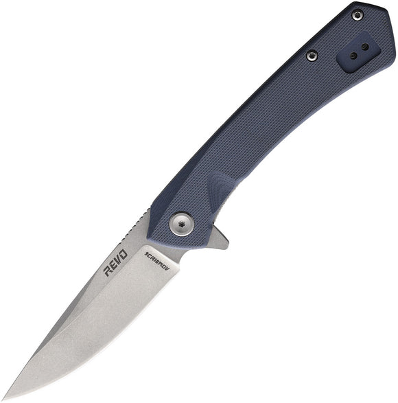 Revo Warden 2 Linerlock Blue-Gray G10 Folding 9Cr18MoV Pocket Knife WARDENGRY