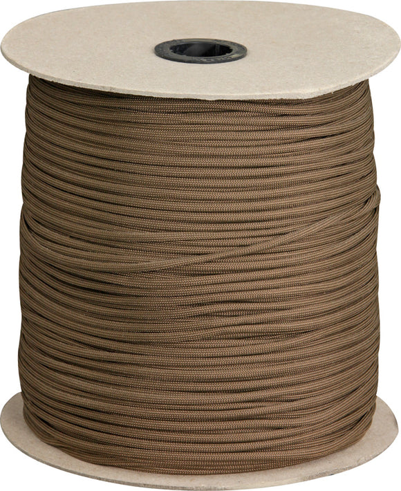 Marbles Parachute Cord Brown 1000 ft 7 strand 550lbs 027s