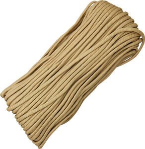 Marbles Parachute Cord Desert Tan 100 ft 7 strand 550lbs 028h