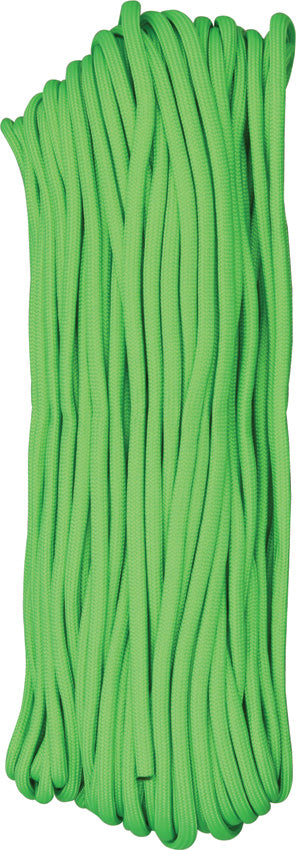 Marbles Parachute Cord Lime Green 100 ft 7 strand 550lbs 1023h