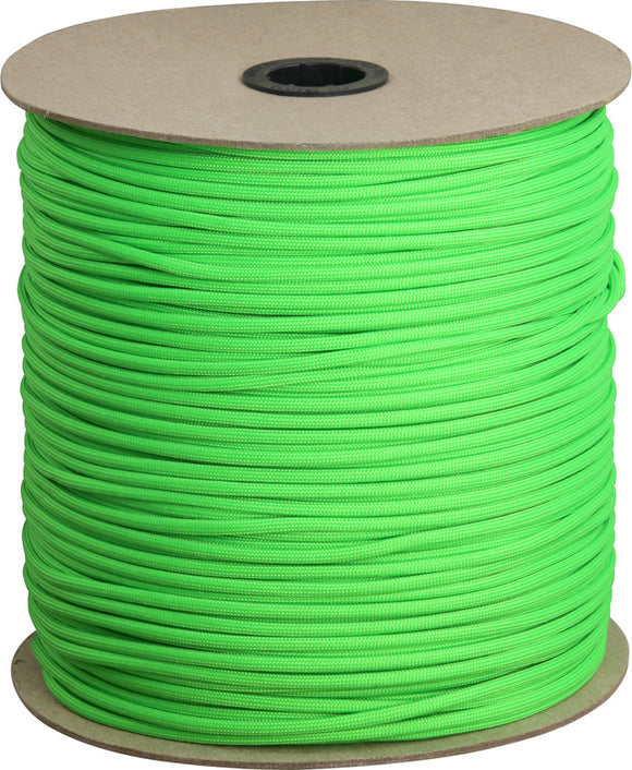 Marbles Parachute Cord Green 1000 ft 7 strand 550lbs 1023s