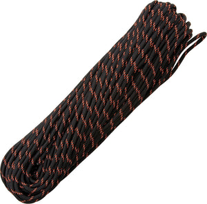 Marbles Parachute Cord Black 100 ft 7 strand 550lbs 1082h