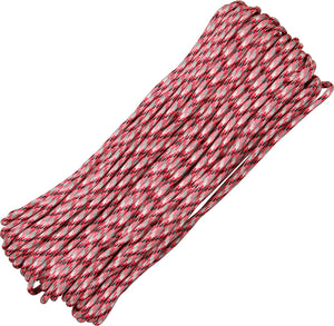 Marbles Parachute Cord Pink Camo 100 ft 7 strand 550lbs 111h