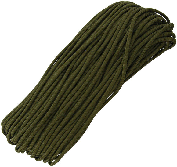 Marbles Military Spec Paracord OD 100 ft 7 strand 550lbs 1165h