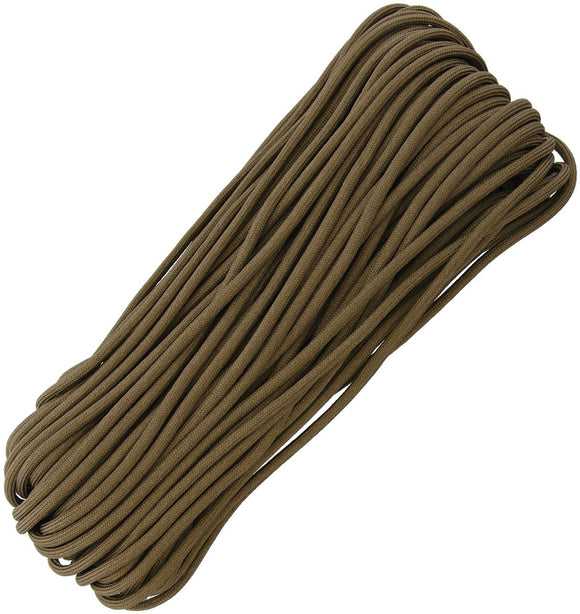 Marbles Military Spec Paracord Coyote 100 ft 7 strand 550lbs 1168h