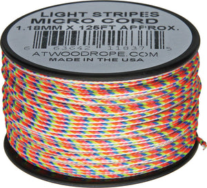 Atwood Rope MFG Micro Cord 125ft Light Stripes