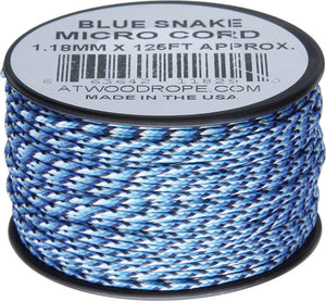 Atwood Rope MFG Micro Cord 125ft Blue Snake