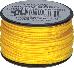 Atwood Rope MFG Micro Cord 125ft Yellow
