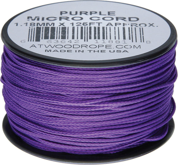 Atwood Rope MFG Micro Cord 125ft Purple