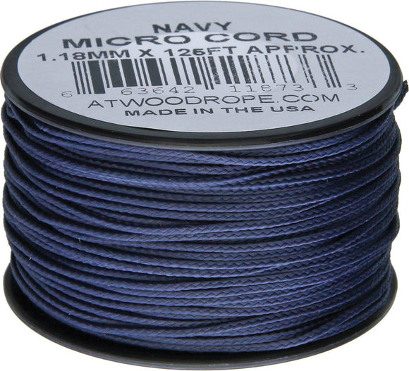 Atwood Rope MFG Micro Cord 125ft Navy