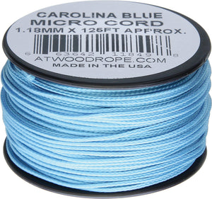 Atwood Rope MFG Micro Cord 125ft Carolina Blue