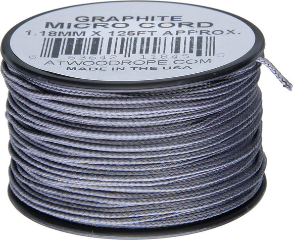 Atwood Rope MFG Micro Cord 125ft Graphite