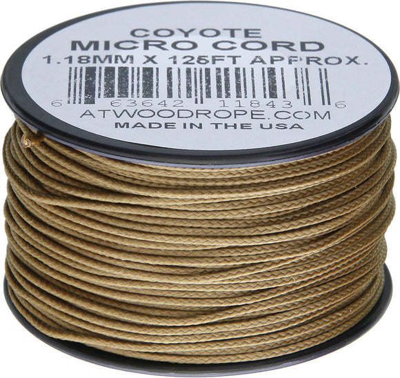 Atwood Rope MFG Micro Cord 125ft Coyote