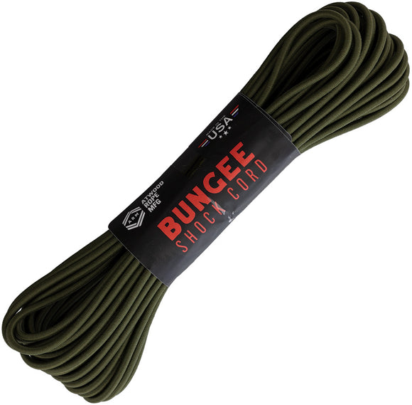 Atwood Rope MFG 50ft OD Green Bungee Shock Paracord 1319H
