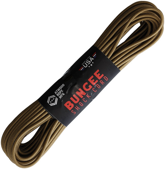 Atwood Rope MFG 50ft Tan Bungee Shock Paracord 1321H