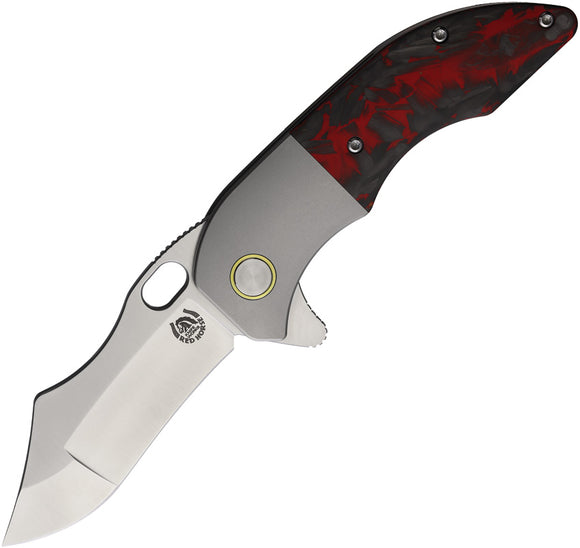 Red Horse Knife Works War Pig Carbon Fiber & Titanium Folding Pocket Knife 033