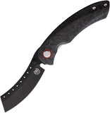Red Horse Knife Works Hell Razor Linerlock Black Carbon Fiber S35Vn Folding Knife 09