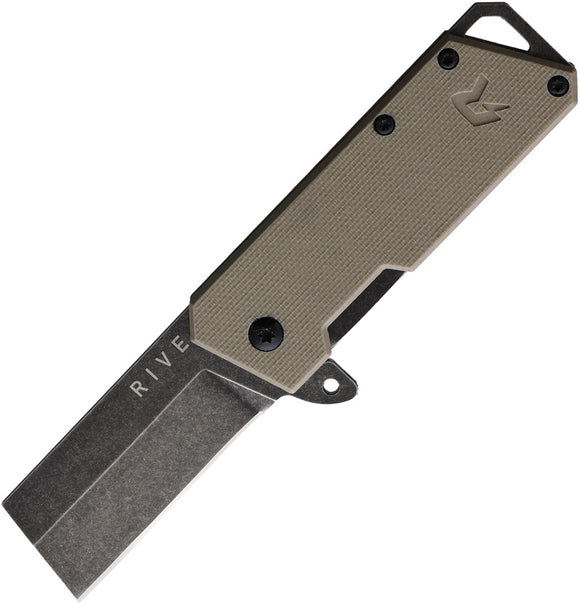 RIVE Knives Rogue Mini Pocket Knife Sandstorm Tan G10 Folding AUS-8 Blade 001