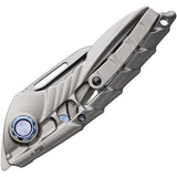 Rike Knife ALIEN1 Linerlock Gray Titanium Folding M390 Pocket Knife ALIENP