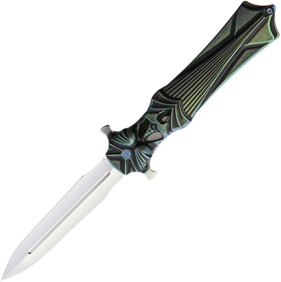 Rike Amulet M390 Black And Green Folding Knife AMULETBGR