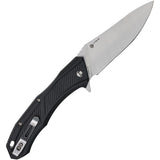 RUIKE P198 Linerlock Black Smooth GFN Folding 8Cr13MoV Pocket Knife D198PB