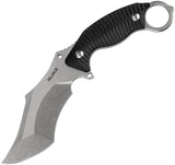 RUIKE F181 Black 9" Fixed Blade Knife + Sheath 181b