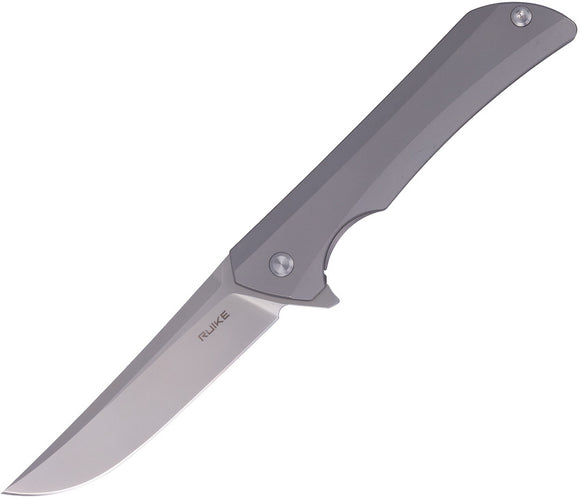 RUIKE M108 Titanium Dark Gray Framelock Folding Knife w/ Beta Plus Lock M121TZ