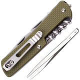 Ruike M21 Medium Slip Joint Multi-Tool Green G10 Folding 12C27 Pocket Knife M21G