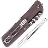 Ruike M31 Medium Slip Joint Multi-Tool Brown G10 Folding 12C27 Pocket Knife M31N