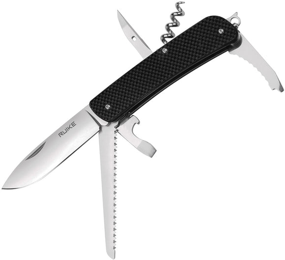 RUIKE M32 Medium Slip Joint Multi-Tool Black G10 Folding 12C27 Pocket Knife M32B