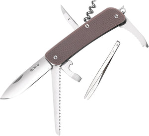 Ruike M32 Medium Slip Joint Multi-Tool Brown G10 Folding 12C27 Pocket Knife M32N