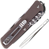 Ruike M32 Medium Slip Joint Multi-Tool Brown G10 Folding 12C27 Pocket Knife M32N
