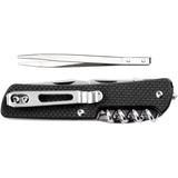 RUIKE M42 Medium Slip Joint Multi-Tool Black G10 Folding 12C27 Pocket Knife M42B