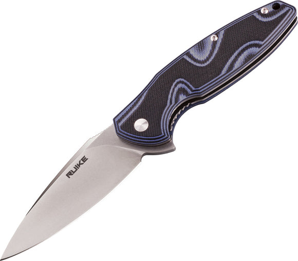 Ruike Fang P105 Linerlock Pale Blue & Black G10 Stainless Folding Knife P105K