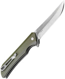 Ruike Hussar P121 Linerlock Green G10 Handle Stainless Satin Folding Knife P121G