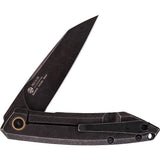 RUIKE P831 Framelock Black Smooth Folding 14C28N Steel Pocket Knife P831SSB