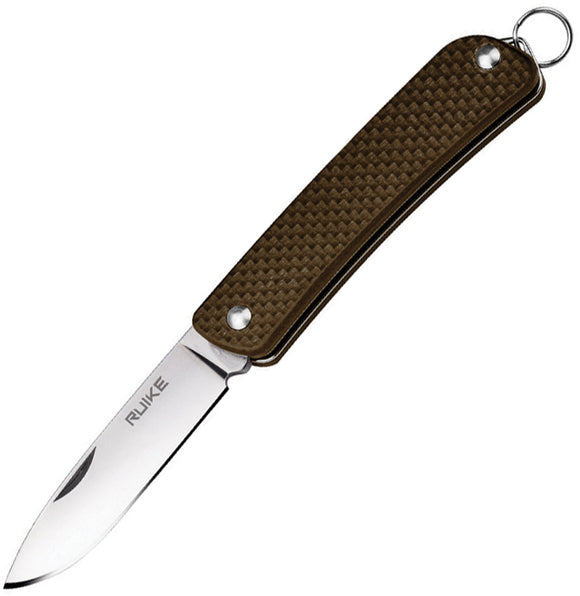 Ruike S11 Compact Folder Brown G10 Handle Stainless Satin Folding Knife S11N