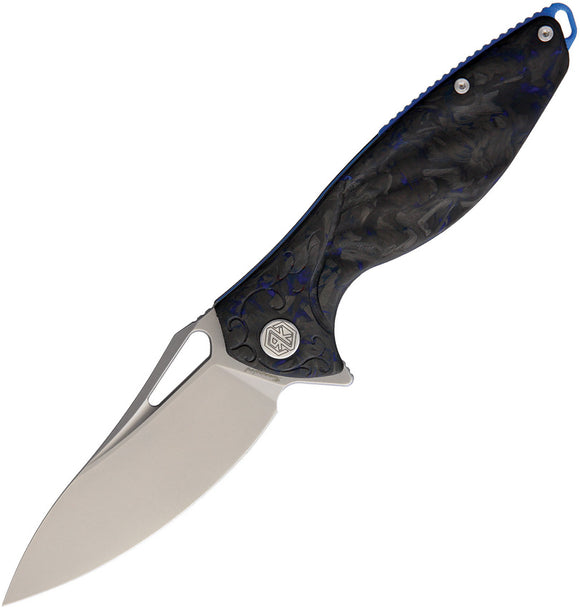 Rike Knife Hummingbird Plus Blue Carbon Fiber Folding Knife hbpbcf