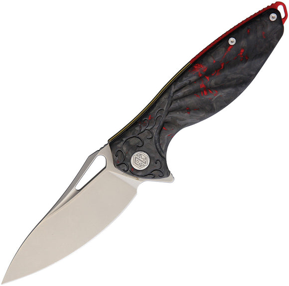 Rike Knife Hummingbird Plus Black & Red Carbon Fiber hbprcf