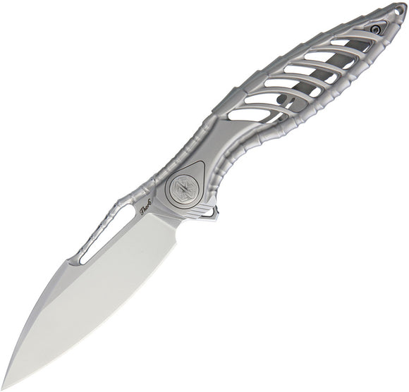Rike Thor 6 Framelock Satin Titanium Handle Bohler M390 Folding Knife THOR6P
