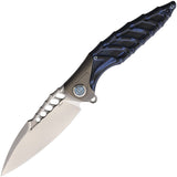 Rike Thor 7 Folding Knife Black & Blue G10 Titanium Handle