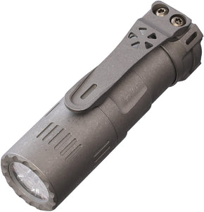 ReyLight Rook Gray Smooth Titanium Water Resistant Flashlight RKTISW