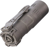 ReyLight Rook Gray Smooth Titanium Water Resistant Flashlight RKTISW