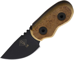 Ranger Knives Little Bird Neck Tan Micarta 1095HC Steel Fixed Blade Knife 9412TM