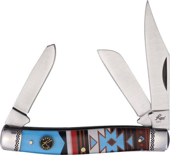 Roper Knives Sunset Series Stockman Acrylic Folding Pocket Knife 0001WS2