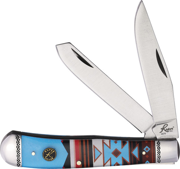 Roper Knives Sunset Series Trapper Acrylic Folding Pocket Knife 0002WS2