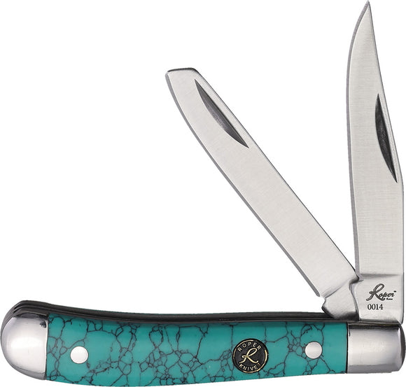 Roper Knives Roper Peanut Green Folding Stainless Pocket Knife 0006G