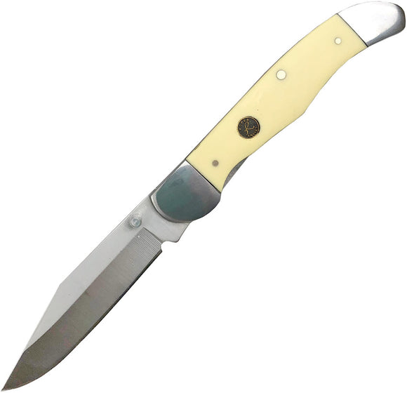 Roper Knives Pecos Pocket Knife Linerlock Yellow Folding Carbon Steel Blade 0011