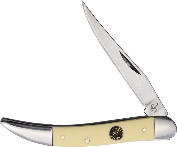 Roper Knives Pecos Large Toothpick Tan Delrin Folding Pocket Knife 0021YD
