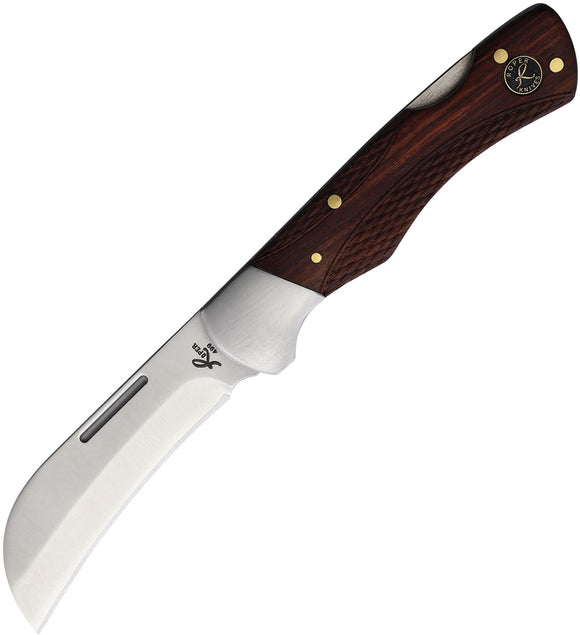 Roper Knives Klondike Hawkbill Lockback Wood Folding Pocket Knife 0039